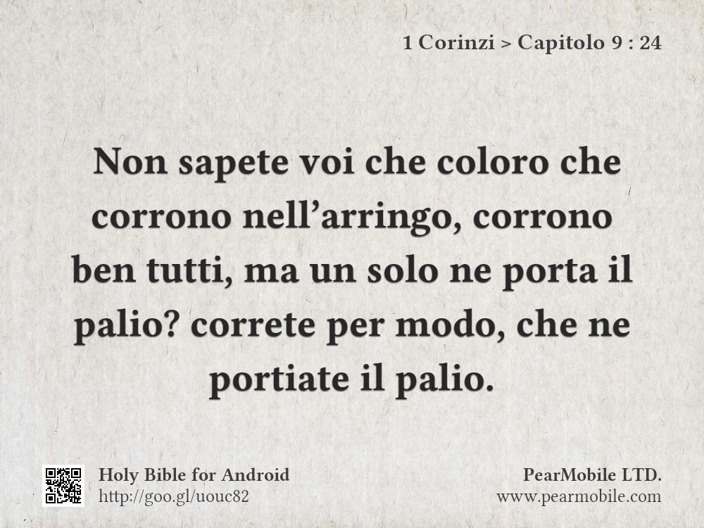 1 Corinzi, Capitolo 9:24